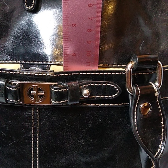 Giani Bernini black leather domed satchel - Picture 3 of 16